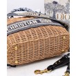 Christian Dior Borsa Basket Vimini Albicocca