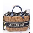 Christian Dior Borsa Basket Vimini Albicocca