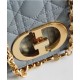 Replica Imitazione Christian Dior Borsa Dior Caro grigia Griffate