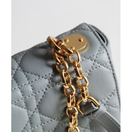 Replica Imitazione Christian Dior Borsa Dior Caro grigia Griffate