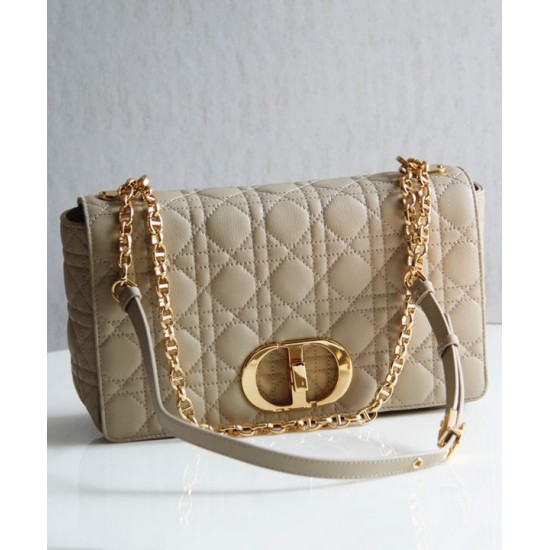 Replica Imitazione Christian Dior Borsa Dior Caro Large Albicocca Griffate