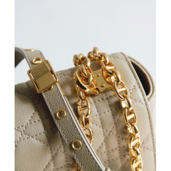 Replica Imitazione Christian Dior Borsa Dior Caro Large Albicocca Griffate