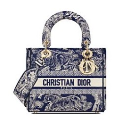 Replica Borse Imitazioni Christian Dior Medium Lady D-Lite blu scuro Griffate
