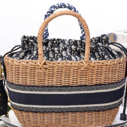 Dupe Christian Dior Borsa Basket Vimini Albicocca imitazioni perfette Replica Christian Dior Borsa Basket Vimini Albicocca Griffate