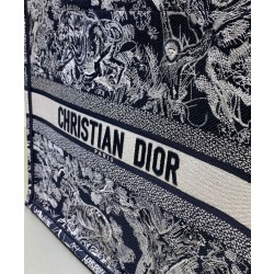 Imitazione Christian Dior Book Tote blu scuro