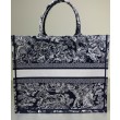 Imitazione Christian Dior Book Tote blu scuro