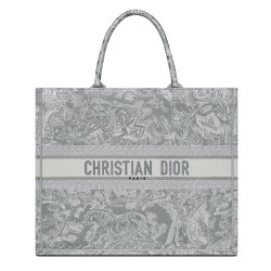 Imitazione Christian Dior Book Tote grigio