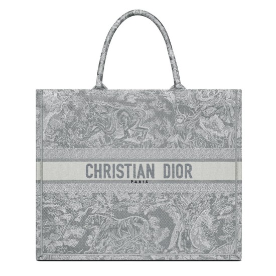Imitazione Christian Dior Book Tote grigio