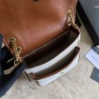 Borsa media in lino YSL Saint Laurent Niki marrone