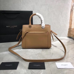 Borsa tote piccola in pelle liscia YSL Saint Laurent East Side 554116 Marrone