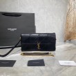 Borse Replica YSL Saint Laurent Jamie Medium Carre Rive Gauche Flap nera