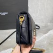 Borse Replica YSL Saint Laurent Jamie Medium Carre Rive Gauche Flap nera
