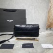 Borse Replica YSL Saint Laurent Jamie Medium Carre Rive Gauche Flap nera