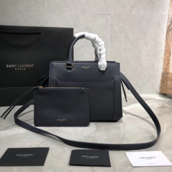 Imitazione Borse Firmate Replica tote YSL Saint Laurent East Side piccola in pelle liscia 554116 Blu navy