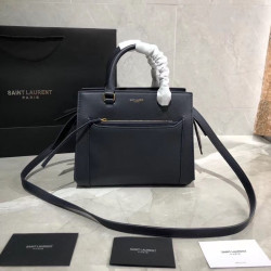 Imitazione Borse Firmate Replica tote YSL Saint Laurent East Side piccola in pelle liscia 554116 Blu navy
