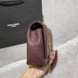 YSL Saint Laurent Jamie Medium Carre Rive Gauche Flap Bag Dark Legion Red