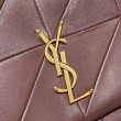 YSL Saint Laurent Jamie Medium Carre Rive Gauche Flap Bag Dark Legion Red