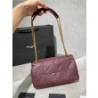 YSL Saint Laurent Jamie Medium Carre Rive Gauche Flap Bag Dark Legion Red