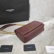 YSL Saint Laurent Jamie Medium Carre Rive Gauche Flap Bag Dark Legion Red