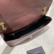YSL Saint Laurent Jamie Medium Carre Rive Gauche Flap Bag Dark Legion Red