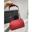 YSL Saint Laurent Jamie Medium Carre Rive Gauche Flap Bag Rossa