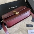 YSL Saint Laurent Solferino Medium Monogram Satchel Bag Claret