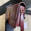 YSL Saint Laurent Solferino Medium Monogram Satchel Bag Claret