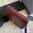 YSL Saint Laurent Solferino Medium Monogram Satchel Bag Claret