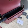 YSL Saint Laurent Solferino Medium Monogram Satchel Bag Claret