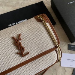 Borsa media in lino YSL Saint Laurent Niki marrone Dupe Perfetta Cloni Firmate Borsa media in lino YSL Saint Laurent Niki marrone imitazioni
