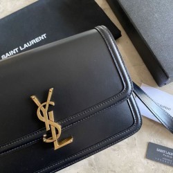 Borsa YSL Saint Laurent Solferino media con monogramma nera Dupe Perfetta Cloni Firmate Borsa YSL Saint Laurent Solferino media con monogramma nera imitazioni