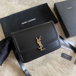 Cloni Firmate Borsa YSL Saint Laurent Solferino media con monogramma nera imitazioni