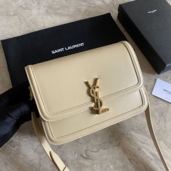 Cloni Firmate Dettagli perfetti Qualità superiore replica YSL Saint Laurent Solferino Medium con monogramma Albicocca imitazioni