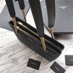 Cloni Firmate Imitazione Borse Firmate Replica shopping YSL Saint Laurent Grain Embossed Nera imitazioni
