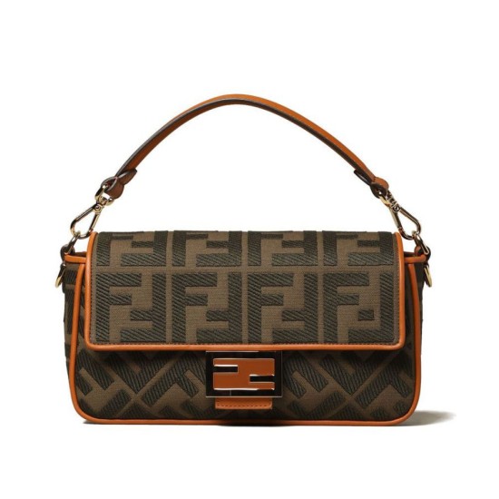 Bora Pari all'originale replica Baguette FF Canvas 8BR600 Caffè
