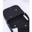 Borsa messenger Christian Dior Mini Saddle nera