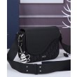 Borsa messenger Christian Dior Mini Saddle nera