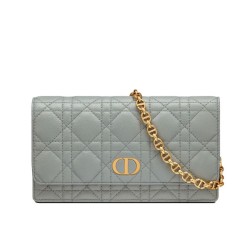 Christian Dior Caro Marsupio Con Borsa A Catena Grigio