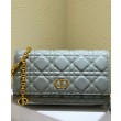 Christian Dior Caro Marsupio Con Borsa A Catena Grigio