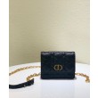 Christian Dior Mini Caro Pouch con catena nera