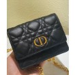 Christian Dior Mini Caro Pouch con catena nera