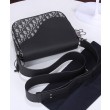 Christian Dior Mini Saddle Messenger Bag Blu Scuro