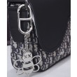 Christian Dior Mini Saddle Messenger Bag Blu Scuro