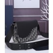 Christian Dior Mini Saddle Messenger Bag Blu Scuro
