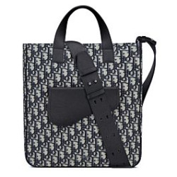 Christian Dior Saddle Tote Bag con tracolla blu scuro