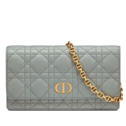 Replica Christian Dior Caro Marsupio Con Borsa A Catena Grigio Griffate