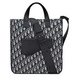 Replica Christian Dior Saddle Tote Bag con tracolla blu scuro Griffate