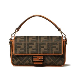 Bora Pari all'originale replica Baguette FF Canvas 8BR600 Caffè