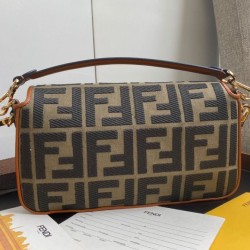 Bora Pari all'originale replica Baguette FF Canvas 8BR600 Caffè Bora Pari all'originale replica Baguette FF Canvas 8BR600 Caffè