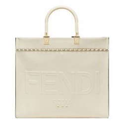 Replica Sunshine Media Shopper In Pelle 8BH386 Crema Griffate